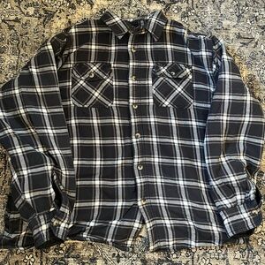 Vintage Y2K Black and White Plaid Button-Up Jacket